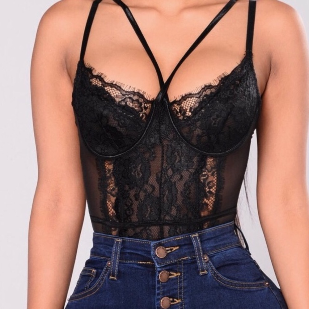 NEW Black Lace Bodysuit